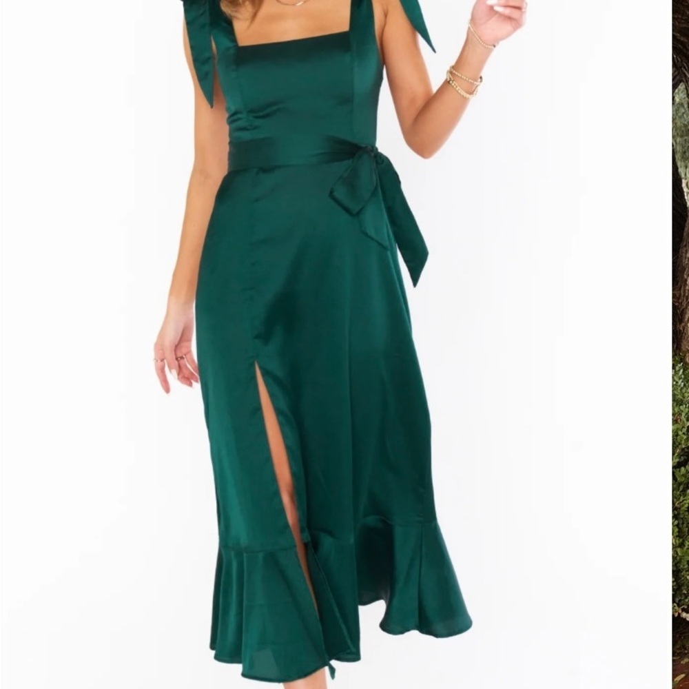NWT Show Me Your Mumu Claire MIDI Elegant Green Dress - Picture 2 of 9